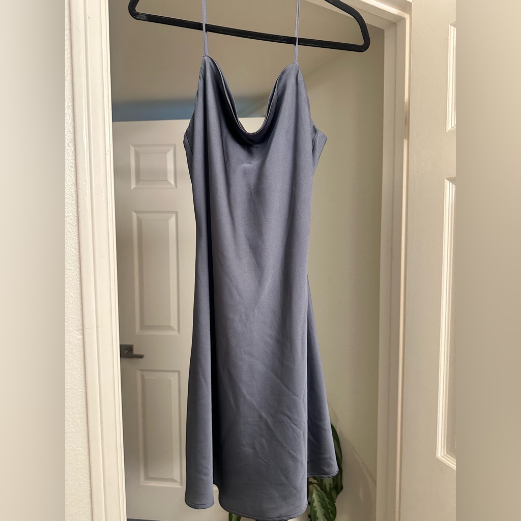 Abercrombie & Fitch Elegant Blue Silk Dress